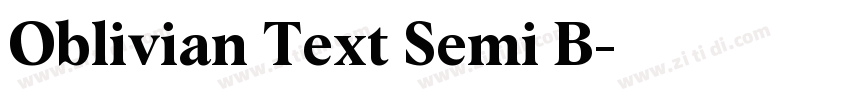 Oblivian Text Semi B字体转换